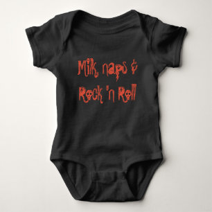 Mjölk, Naps & Sten 'N Roll Baby Jersey Bodykostym T Shirt