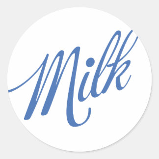 Mjölk normal 3 Sticker 2 Runt Klistermärke