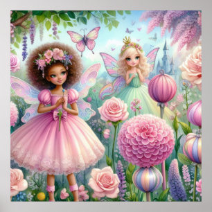 Mjölk och blommor i mjölkras, pastellfärgning poster