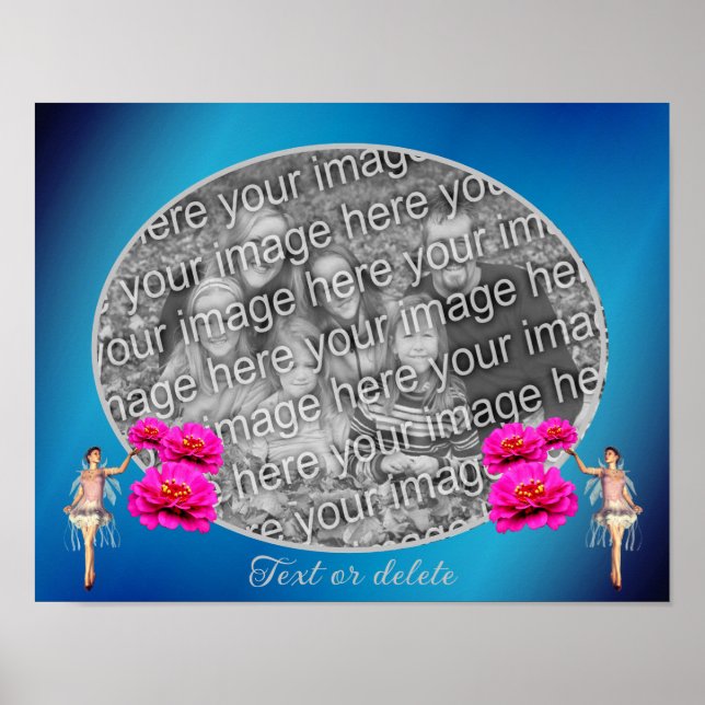 Mjölk och blommor Ram Skapar ditt eget foto Poster (Framsidan)