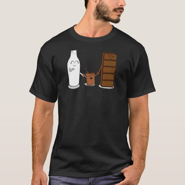 Mjölk och choklad Bra för dryck för spritchokladen T Shirt (Framsida)