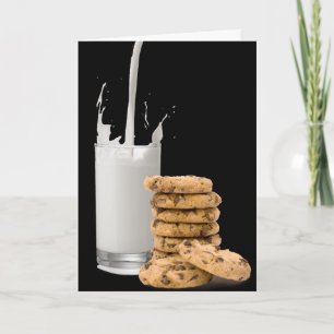 mjölk och cookie-födelsedag kort