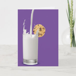 mjölk och cookie-födelsedag kort