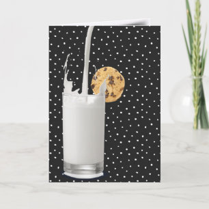 mjölk och cookie på polka dots kort