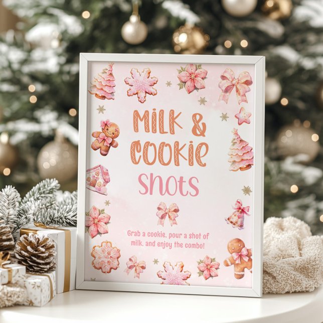 Mjölk och Cookie Rosa-Födelsedagsfesten Poster (Skapare uppladdad)