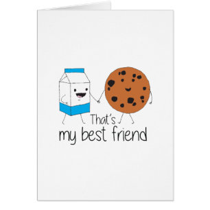 Mjölk och Cookies Best Friends BFF Vänskap Art Hälsningskort