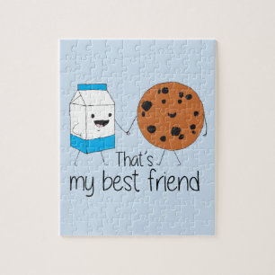 Mjölk och Cookies Best Friends BFF Vänskap Art Pussel