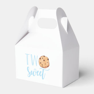 Mjölk och Cookies blå andra födelsedag två söta Presentaskar