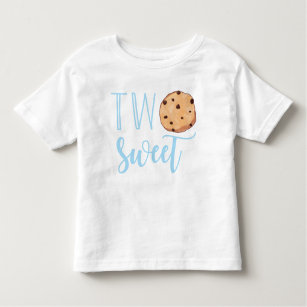 Mjölk och Cookies blå andra födelsedag två söta T Shirt