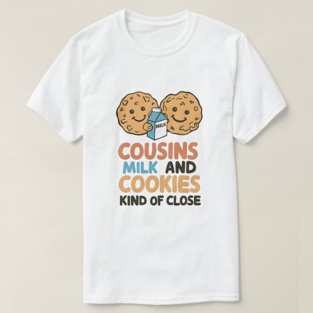 Mjölk och Cookies Cousins T Shirt (Design framsida)