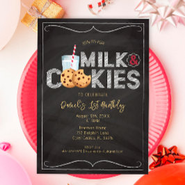 Mjölk och Cookies födelsedagsinbjudan - Sweet Cook Inbjudningar