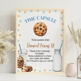 Mjölk och cookies födelsedagsskylt poster
