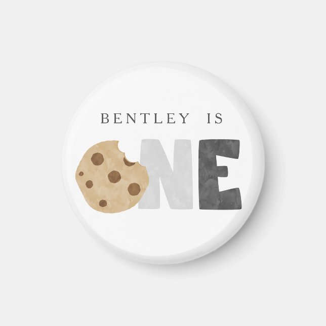 Mjölk och Cookies första födelsedag Magnet (Framsidan)