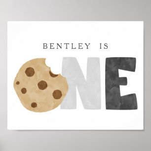 Mjölk och cookies första födelsedag Poster