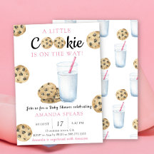 Mjölk och Cookies Girl Baby dusch