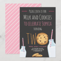 Mjölk och Cookies Girl Rosa Second Birthday