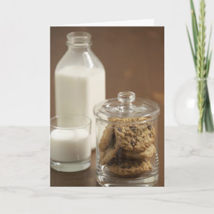 Mjölk och cookies-hälsningskort helgkort