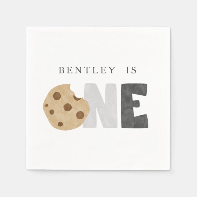 Mjölk och Cookies Napkins första födelsedag Pappersservett (Framsidan)