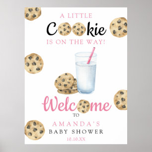 Mjölk och Cookies Välkomstbabydusch party Poster