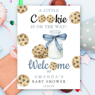 Mjölk och Cookies Välkomstbabydusch party Poster