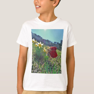 Mjölk och gula blommor tee shirt