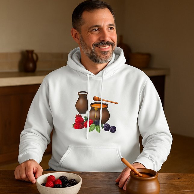 Mjölk och honung med bär rustik mat hoodie (Skapare uppladdad)