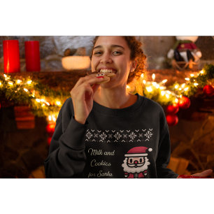 Mjölk och kakor för Santa Ugly-julsötaren T Shirt