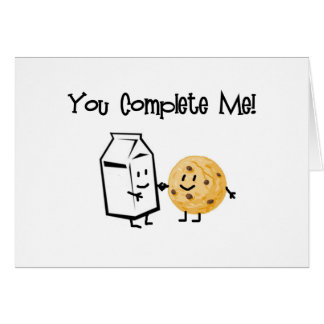 Mjölk och kakor hälsningskort