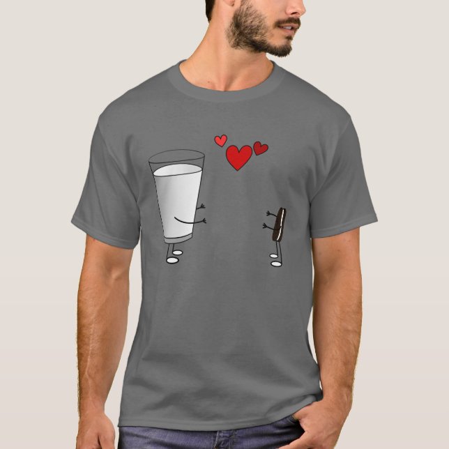 Mjölk och kakor tee shirt (Framsida)