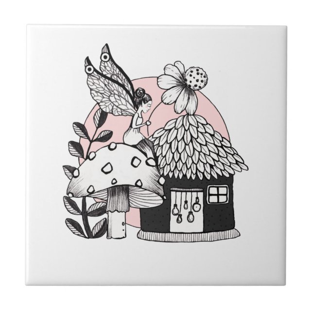 Mjölk- och mejerihus kakelplatta (Framsidan)