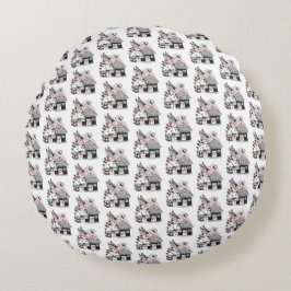 Mjölk- och mejerihus rund kudde