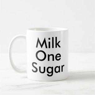 Mjölk One Sugar Office Tea och Coffee älskare mu Kaffemugg