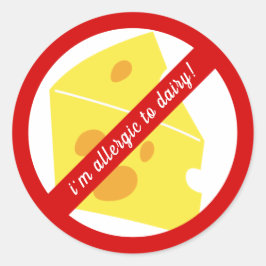 Mjölk-/ostallergi Runt Klistermärke