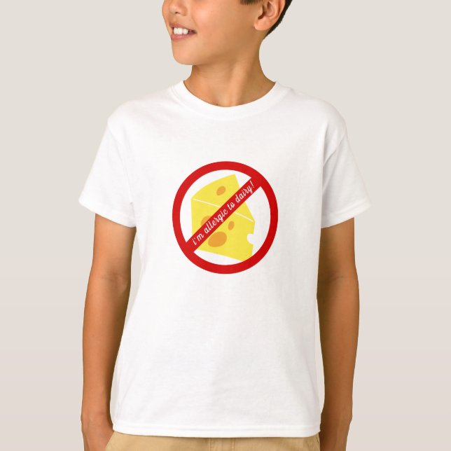 Mjölk-/ostallergi T Shirt (Framsida)