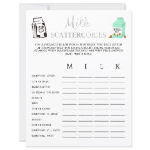Mjölk Scattergories-spel