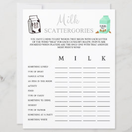 Mjölk Scattergories-spel