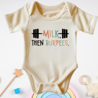 Mjölk Sedan Burpees Rollig Fitness Gym T Shirt