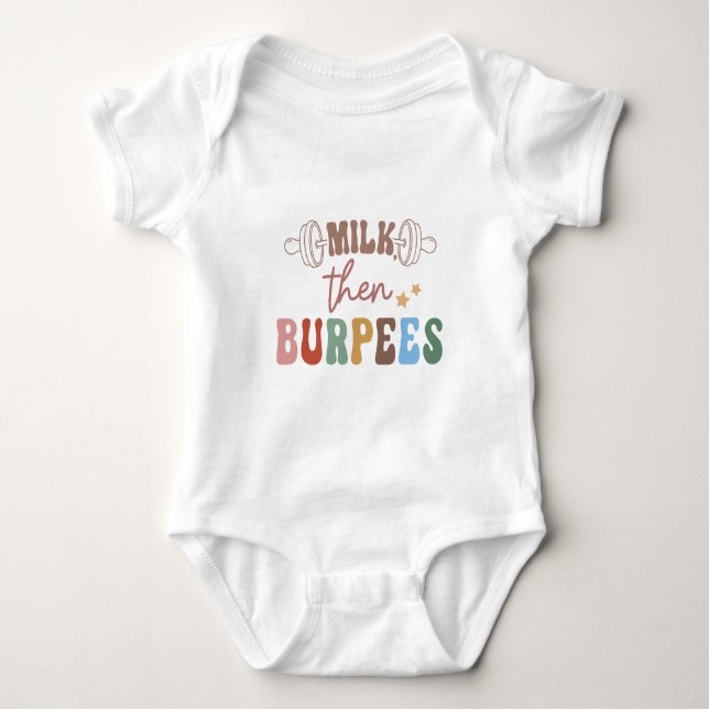 Mjölk sedan Burpees T Shirt (Framsida)