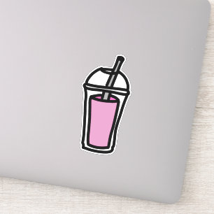 Mjölk tea Bubble Tea söt tonåring drink Klistermärken
