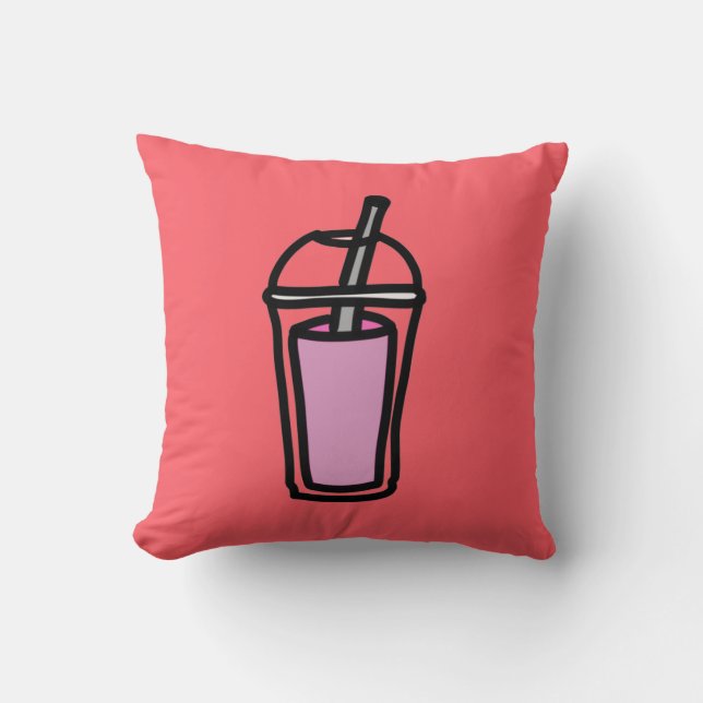 Mjölk tea Bubble Tea söt tonåring drink Kudde (Framsida)