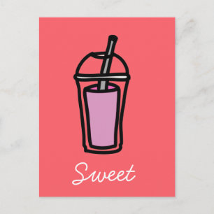 Mjölk tea Bubble Tea söt tonåring drink Vykort