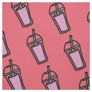 Mjölk tea Bubble Tea tonåring rosa för flickor Tyg
