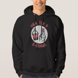 Mjölk Tea och K-Drama Favorite Genre och Drink Hoodie