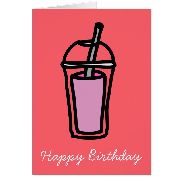 Mjölk Tea rosa bubbelte Hälsningskort (Framsidan)