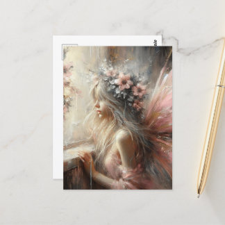 Mjölk Tittar ut genom fönstret Vykort