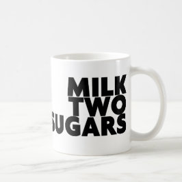 MJÖLK TVÅ SOCKERSOCKER KAFFEMUGG