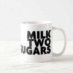 MJÖLK TVÅ SOCKERSOCKER KAFFEMUGG