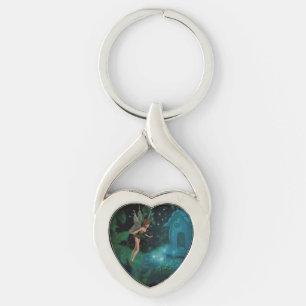 Mjölk Twisted Heart Silverfärgad Nyckelring
