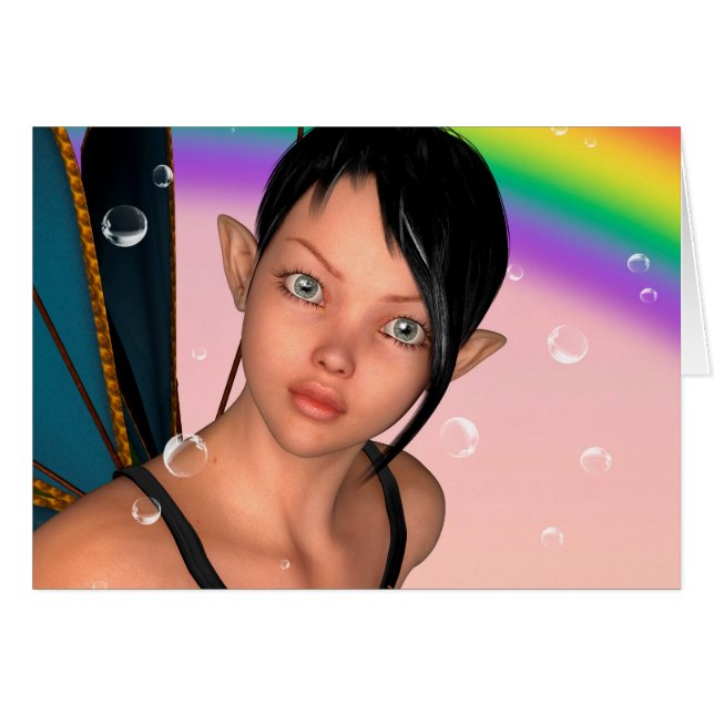 Mjölk under regnbåge hälsningskort (Framsidan Horizontal)