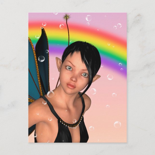 Mjölk under regnbåge vykort (Framsida)